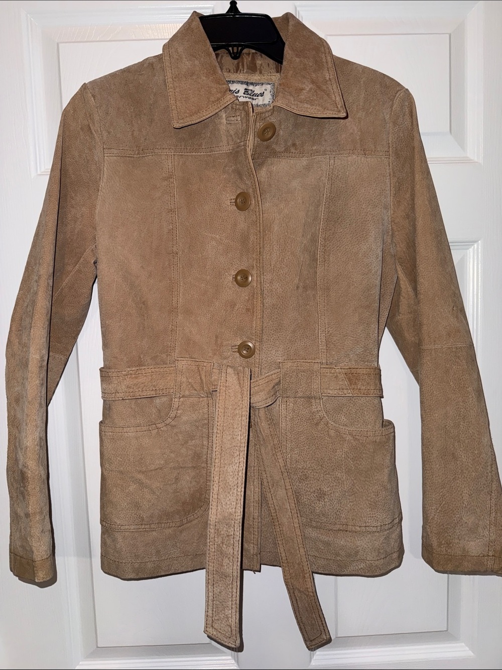 Paris Blues Outerwear Suede Belted Jacket - Tan Women's Coat size M